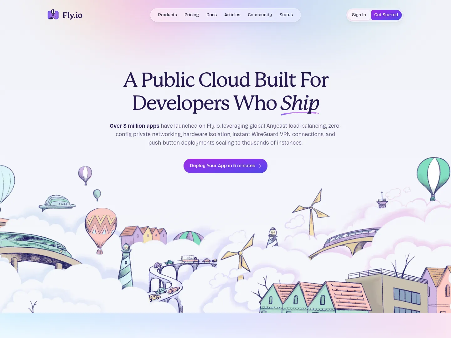 Deploy app servers close to your users · Fly